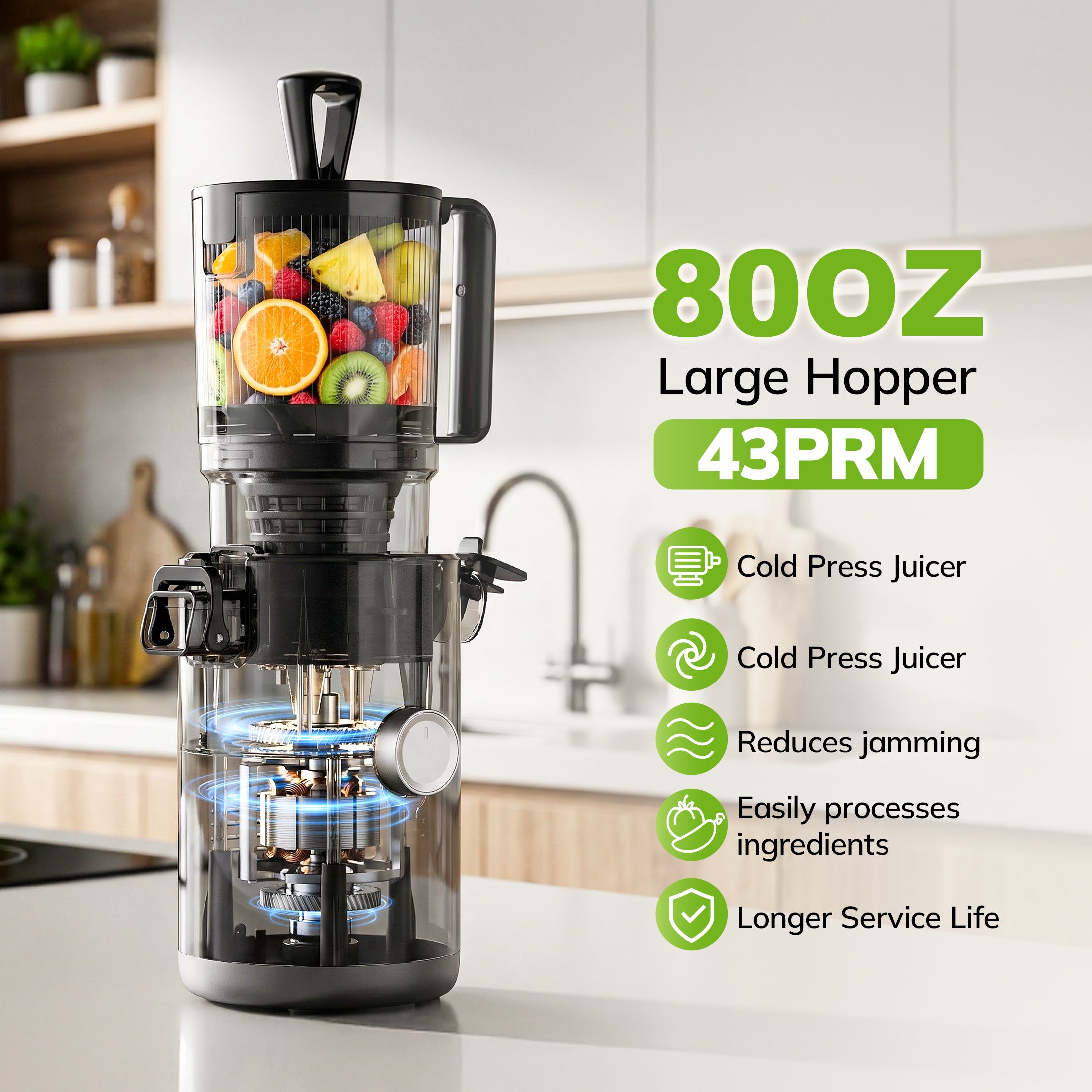 5.4" Cold Press Juicer Machine